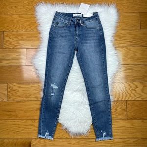 KanCan Mid rise distressed ankle skinny jeans